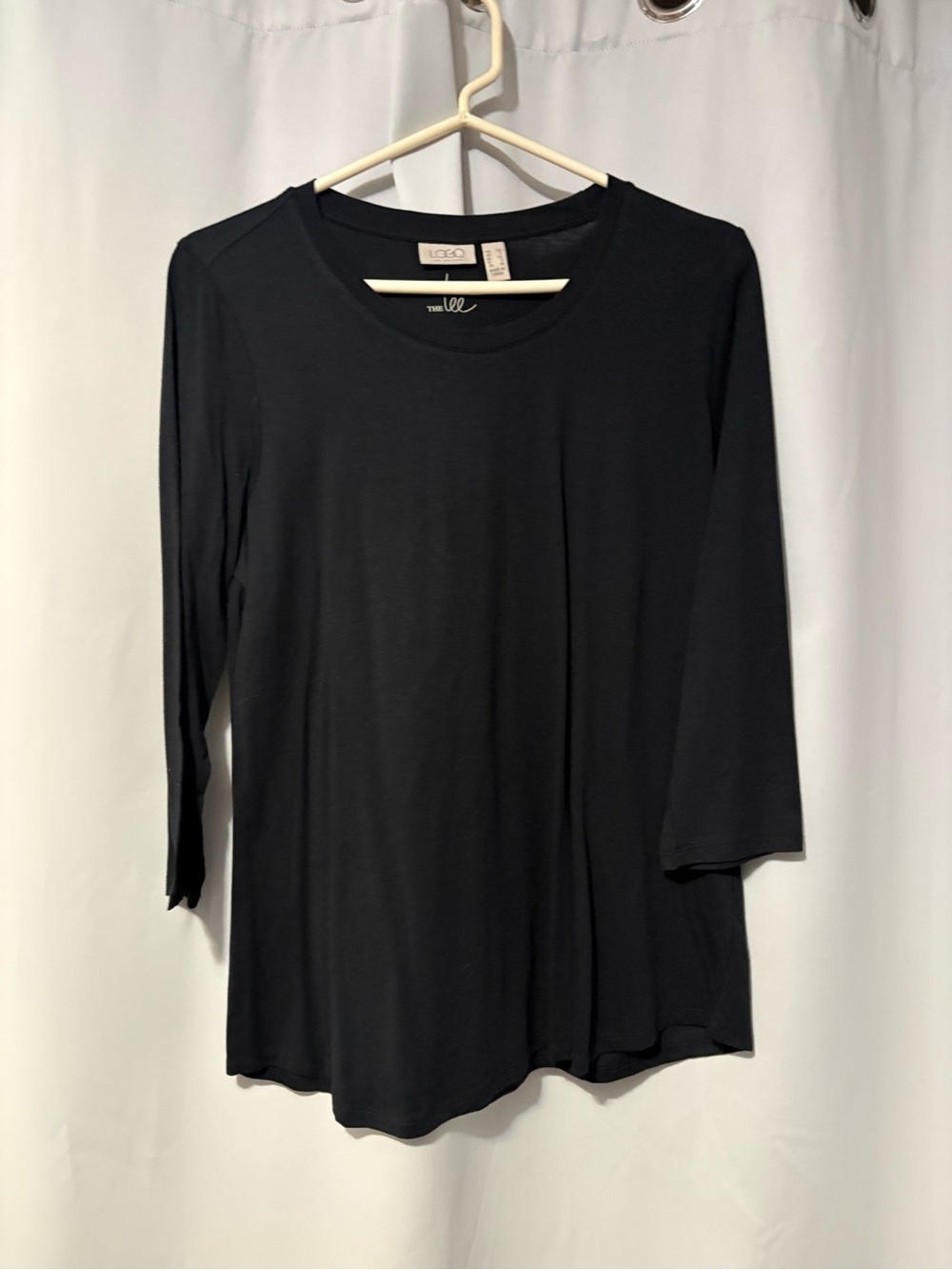 LOGO by Lori Goldstein Black Long Sleeve Tee